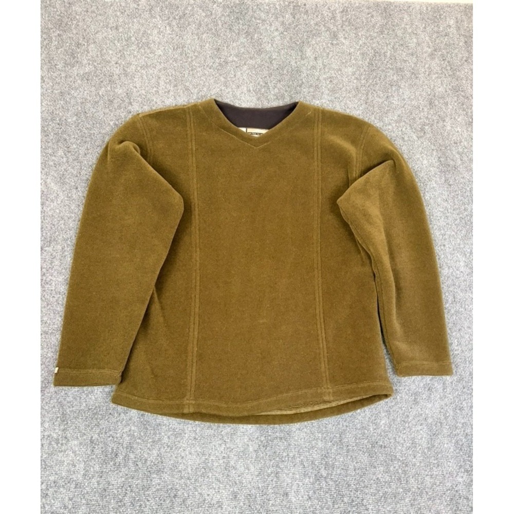 Prana Breathe Sweater Men's Fleece Sweatshirt V Neck Long Sleeve Size L